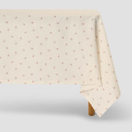 Maqoljln Pearl Posy Bud Linen Blend Tablecloth