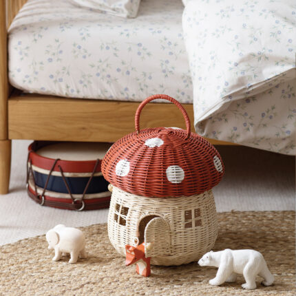 Maqoljln Red Mushroom Basket