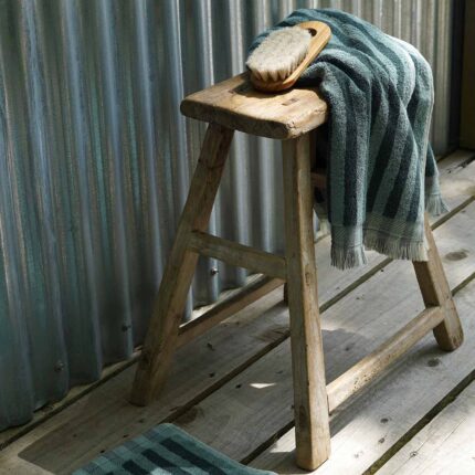 Maqoljln Pine Green Pembroke Stripe Cotton Hand Towel