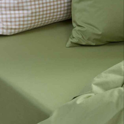 Maqoljln Pear Washed Cotton Percale Fitted Sheet