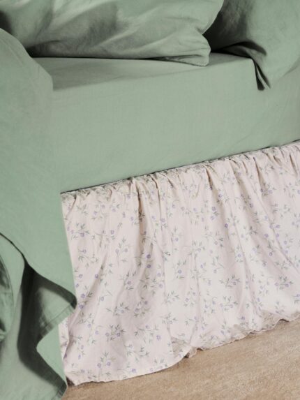 Maqoljln Spring Sprig Cotton Bed Skirt